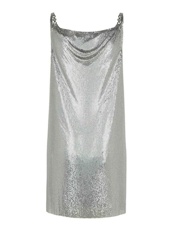 VERSACE: Knielange Kleider online - Knielanges Kleid - Silber