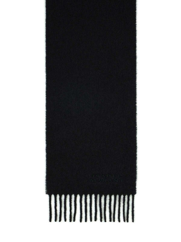 ISABEL MARANT: sciarpe e foulard - Sciarpa Firny in misto alpaca nera