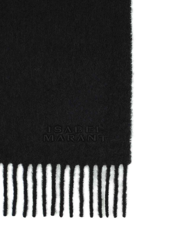 ISABEL MARANT: sciarpe e foulard online - Sciarpa Firny in misto alpaca nera