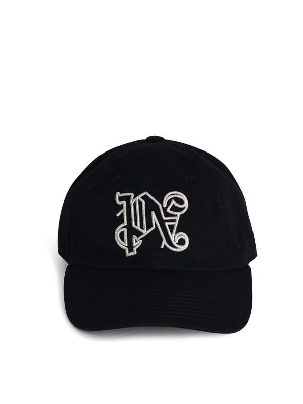 Palm Angels: hats & caps - Black Cotton Cap