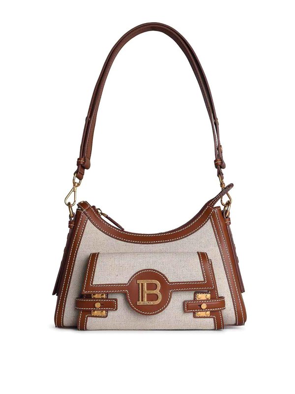 Balmain: Umhängetaschen - Umhängetasche - Creme