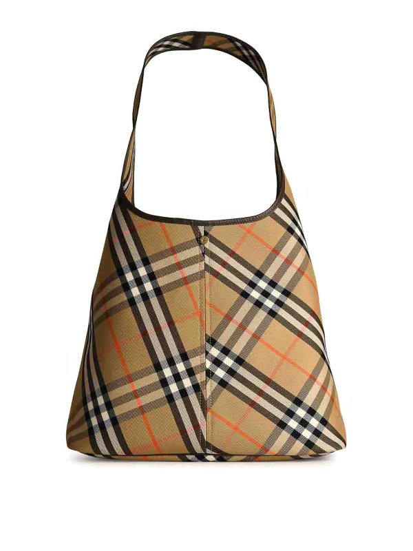 BURBERRY: cross body bags - Large  Beige Cotton Bag