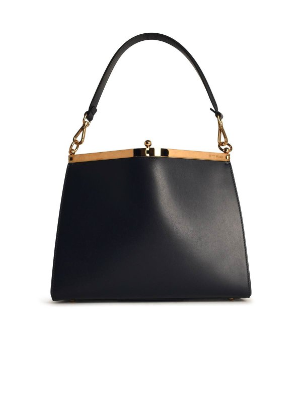 The Best Shops ETRO: cross body bags - Vela Medium Bag In Blue Smooth Leather