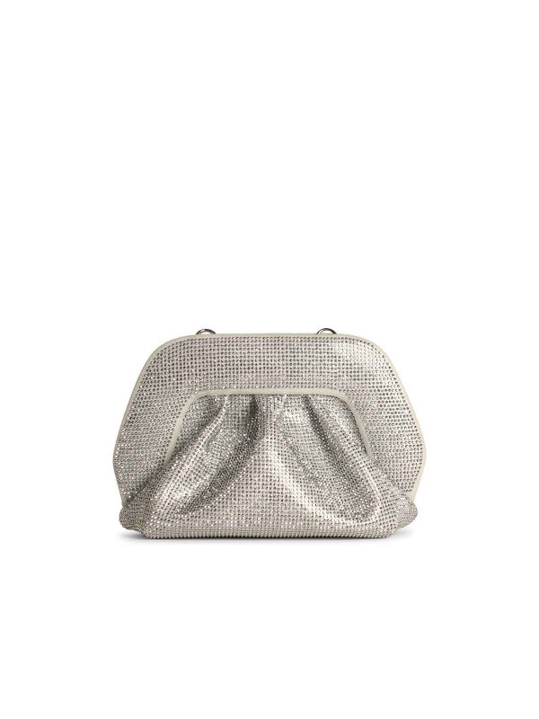 The Best Shops THEMOIRè: cross body bags - Gea Strass Silver Vegan Leather Bag