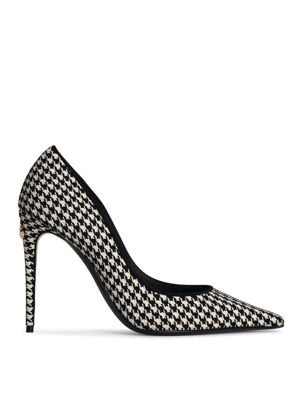 DOLCE & GABBANA: court shoes - Black Viscose Blend Leather Pumps