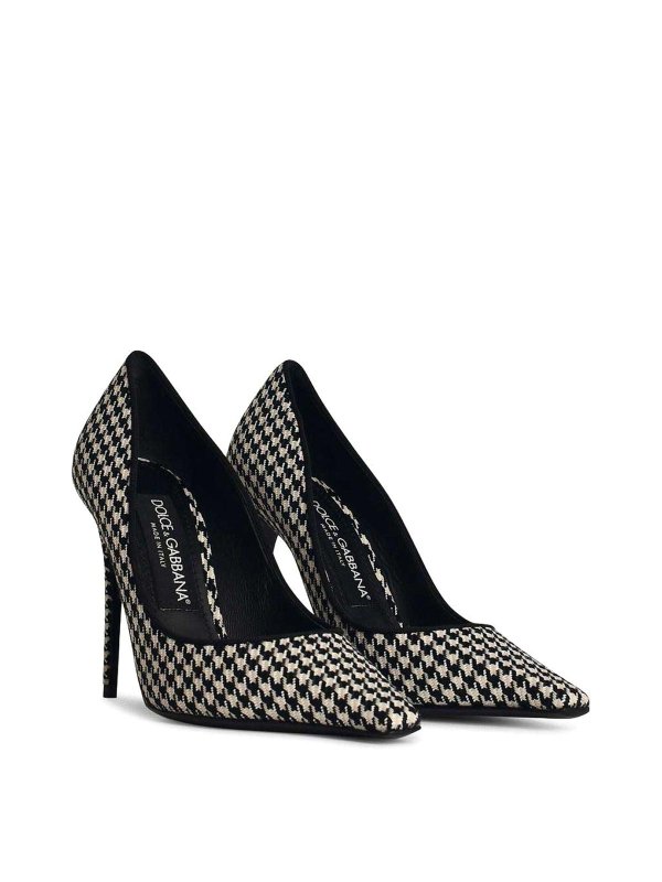 DOLCE & GABBANA: court shoes online - Black Viscose Blend Leather Pumps