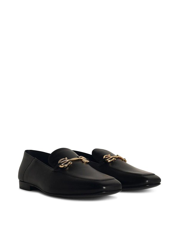 FERRAGAMO: Mocassini e slippers online - Mocassini Louis in pelle nera