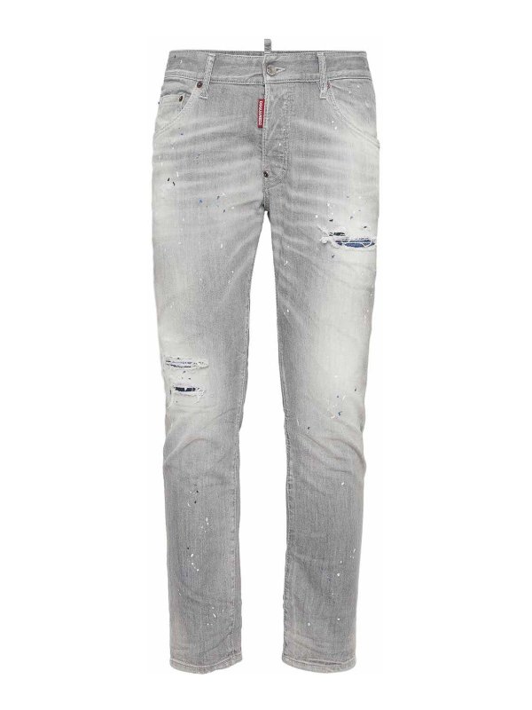 DSQUARED2: Jeans pitillos - Vaqueros Pitillos - Gris