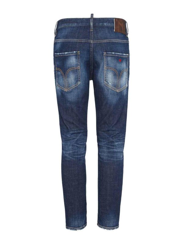 DSQUARED2: Jeans skinny online - Jean Skinny - Bleu Foncé