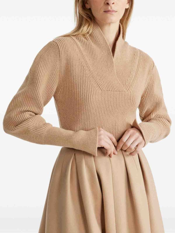 Pull Col Rond - Beige shop online: PATOU