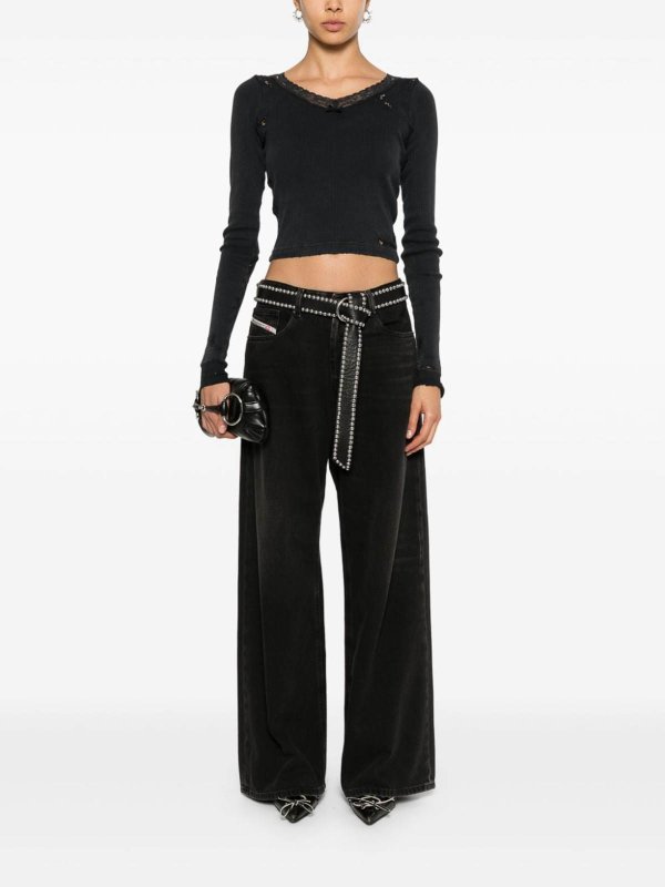 DIESEL: ストレートジーンズ online - ストレートジーンズ - 黒