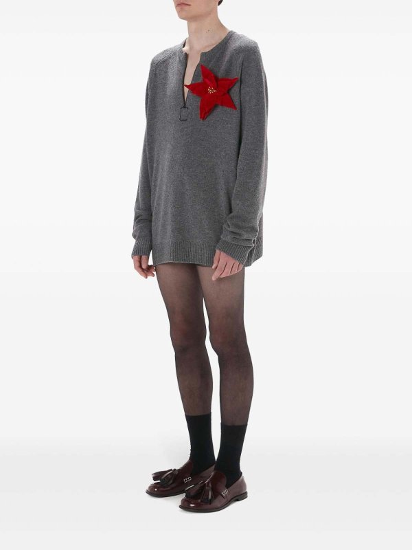 J.W. ANDERSON: crew necks online - Knitted pullover