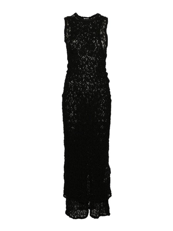 JIL SANDER: マキシドレス - 黒ベチート