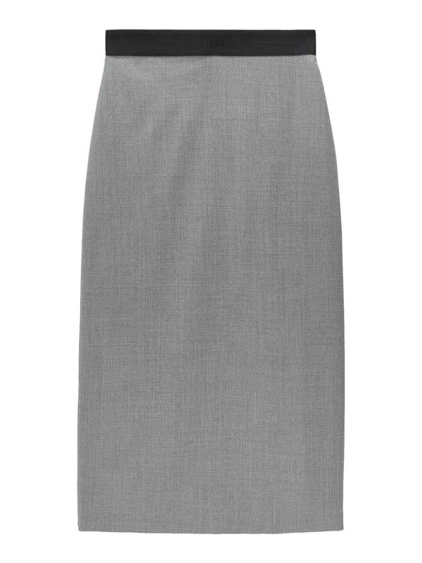 m.s.g.m.: Faldas largas - Falda Larga - Gris