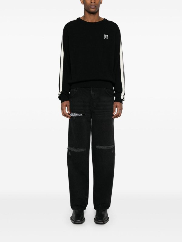 Palm Angels: crew necks online - Knitted pullover