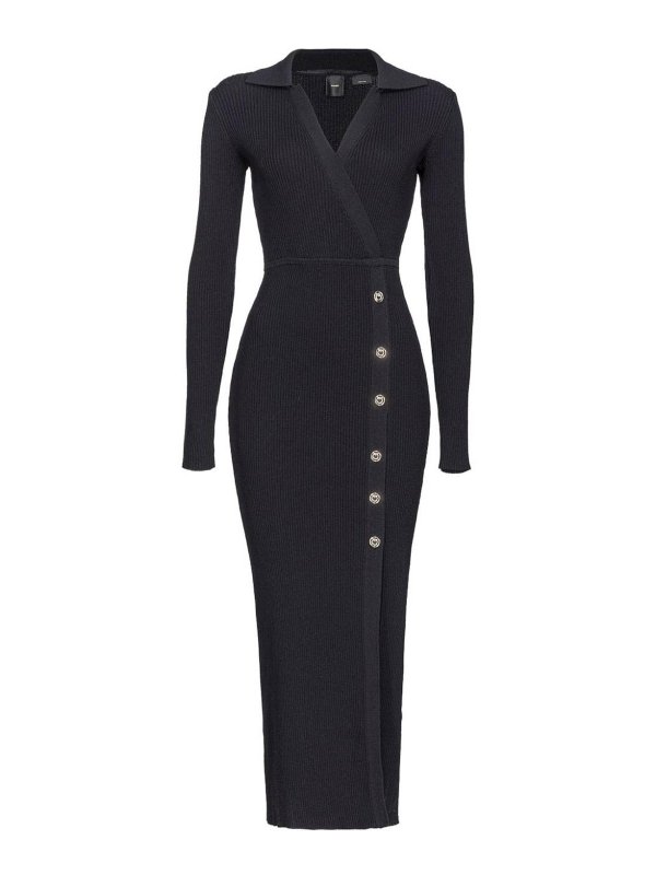 Pinko: マキシドレス - 膝丈ドレス - 黒