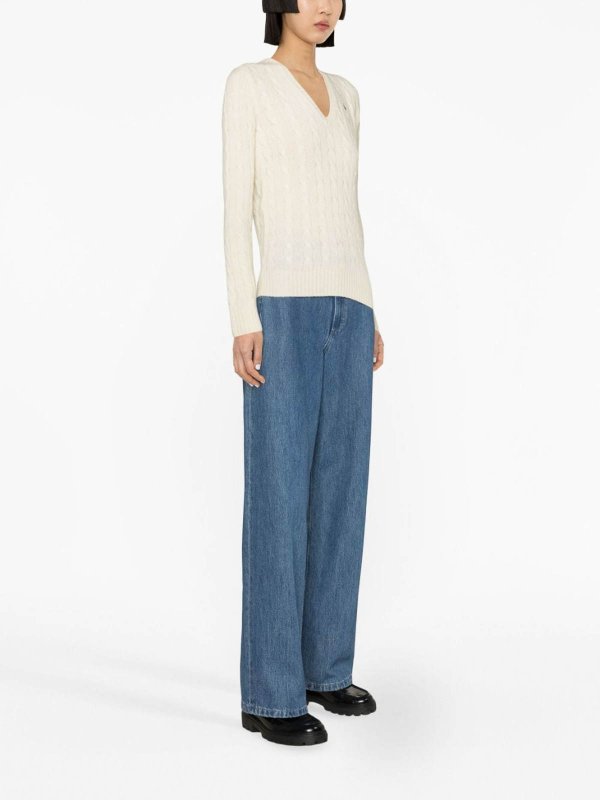 The Best Shops POLO RALPH LAUREN: Pull col rond - Pull Col Rond - Blanc