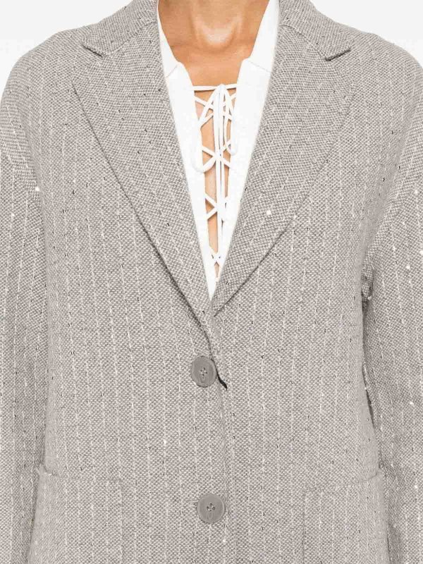 Knielanger Mantel - Grau shop online: TWINSET