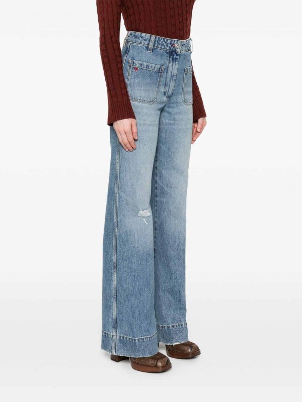 The Best Shops VICTORIA BECKHAM: Straight Leg Jeans - Straight Leg Jeans - Blau