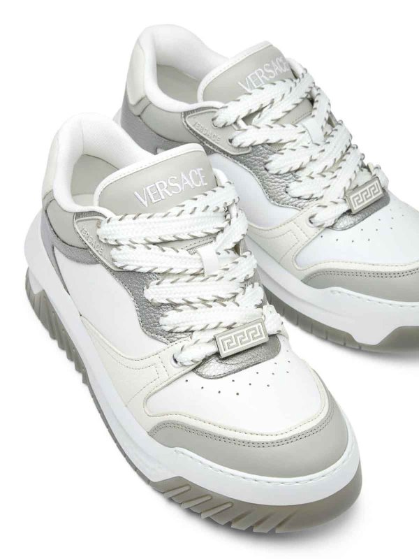 VERSACE: trainers online - Leather sneakers
