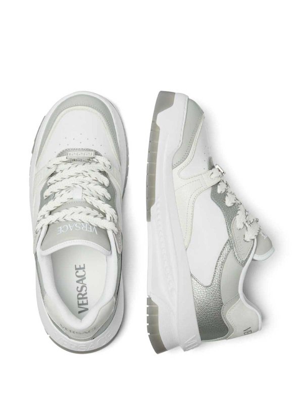 Leather sneakers shop online: VERSACE