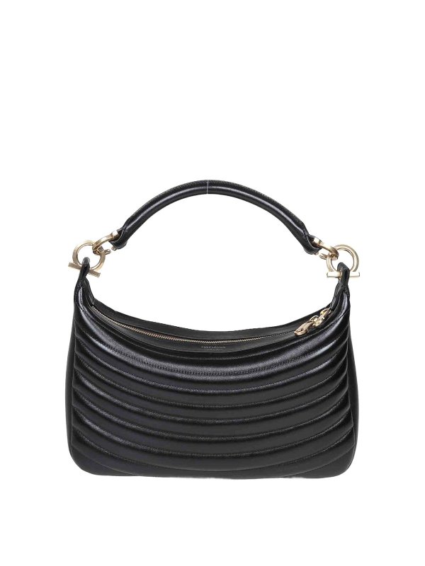 FERRAGAMO: ショルダーバッグ - ショルダーバッグ - 黒