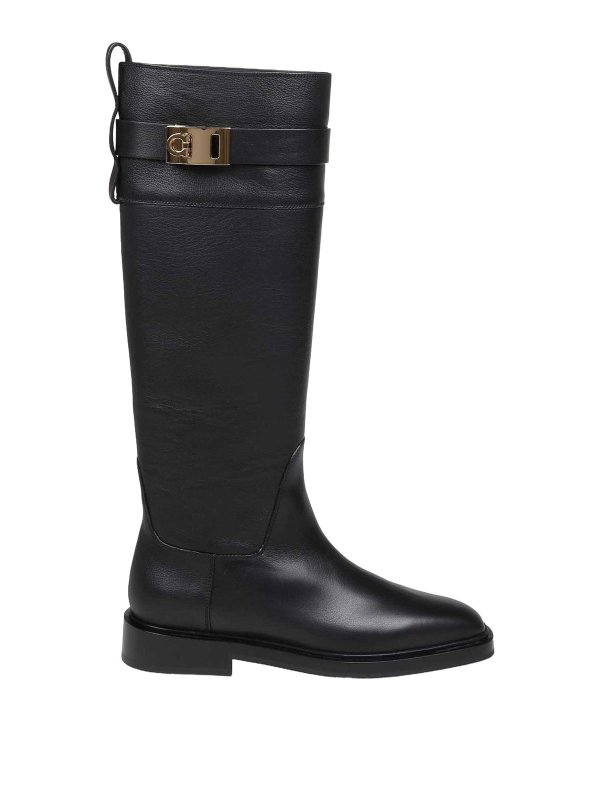 FERRAGAMO: Botas - Botas - Negro