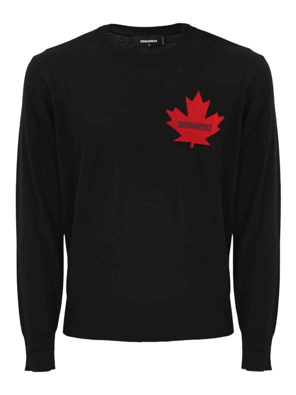 DSQUARED2: Pull col rond - Pull Col Rond - Noir