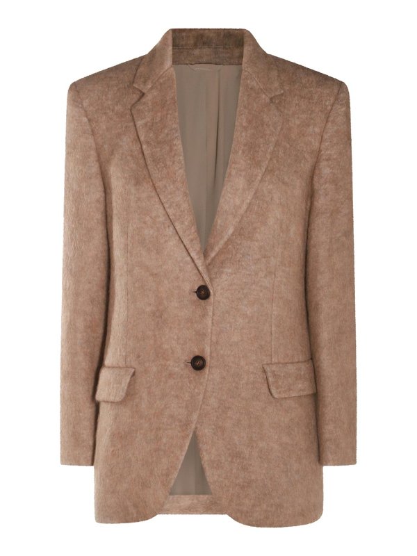 スーツ BRUNELLO CUCINELLI Women Suit Jackets M0BPT7011CRG01 Brown Brunello Cucinelli Brown Wool Blazer - Brown | M0BPT7011CRG01