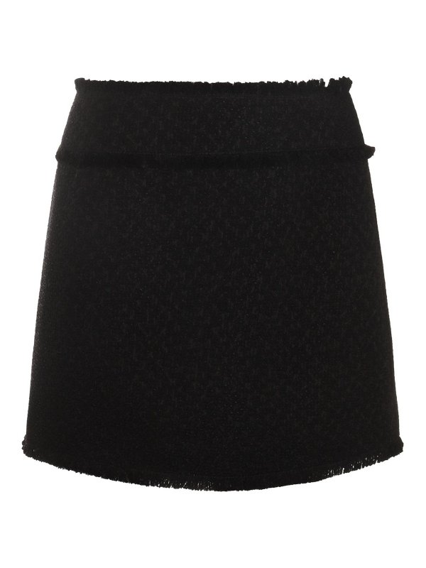 DOLCE & GABBANA: ニーレングススカート＆ミディ丈 - 膝丈/ミディスカート - 黒