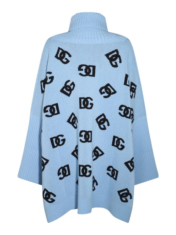 DOLCE & GABBANA: short dresses online - Blue And Black Wool Dress