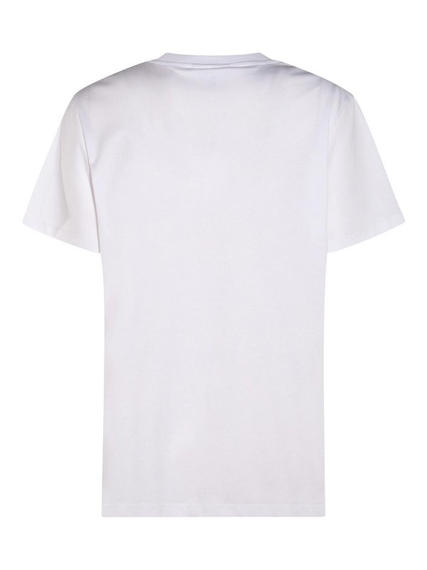 GANNI: t-shirts online - White Cotton T-Shirt