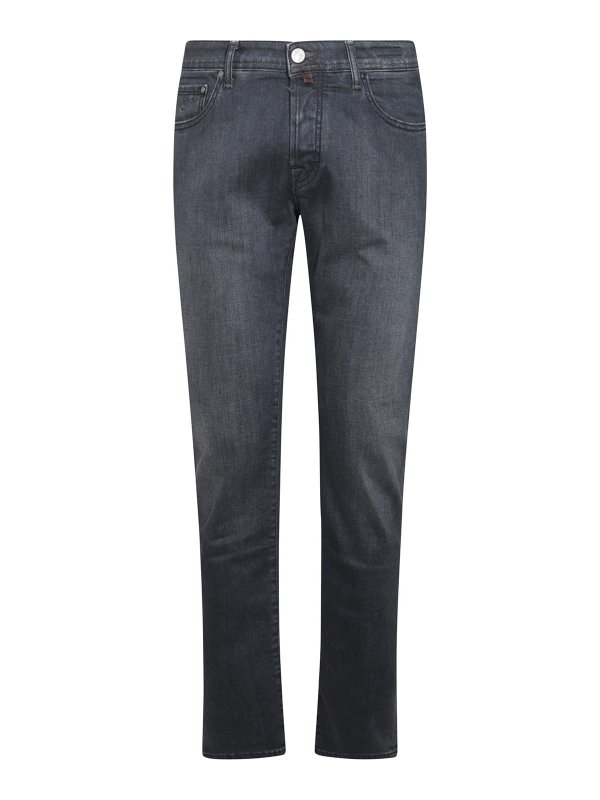 JACOB COHEN: bootcut jeans - Medium Grey Cotton Jeans