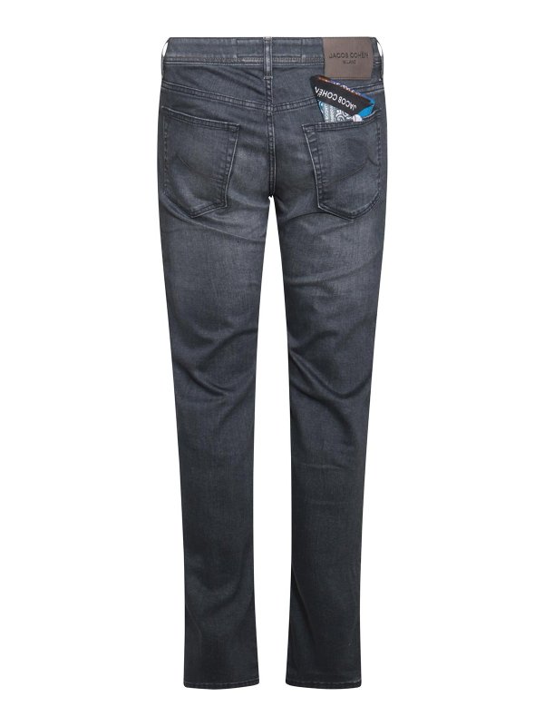 JACOB COHEN: bootcut jeans online - Medium Grey Cotton Jeans
