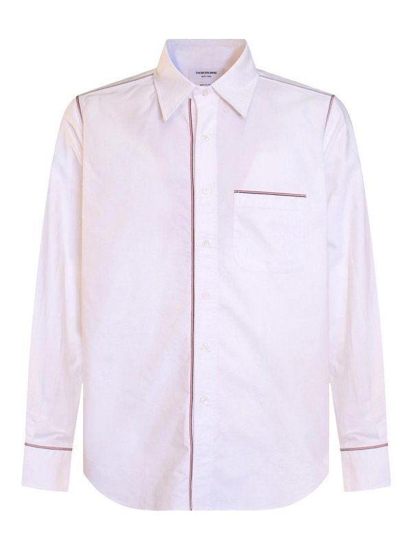 THOM BROWNE: shirts - White Cotton Shirt