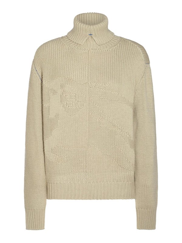 BURBERRY: Pull col rond - Pull Col Rond - Beige