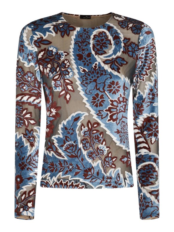 ETRO: Tops y camisetas sin mangas - Top - Rojo