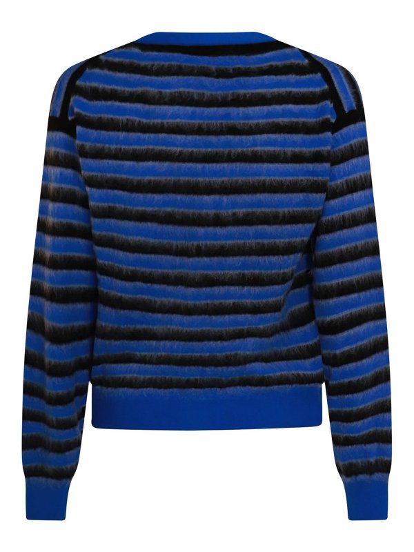 Marni: Strickpullover mit Rundhalsausschnitt online - Rundhalspullover - Blau