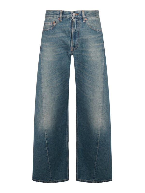 MM6 MAISON MARGIELA: Bootcut - Bootcut Jeans - Blau