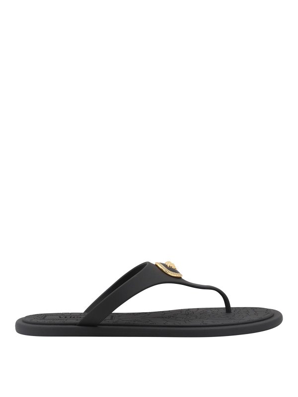 VERSACE: Sandalen - Ballerinas - Schwarz