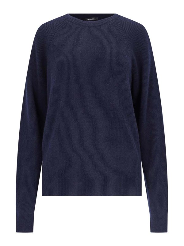 CANESSA: Pull col rond - Pull Col Rond - Bleu