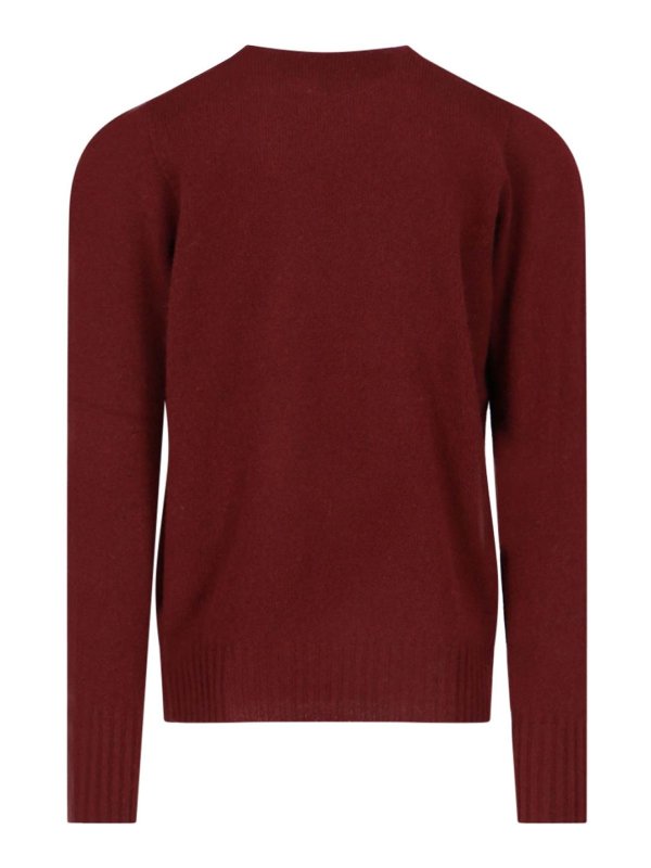 DRUMOHR: Strickpullover mit Rundhalsausschnitt online - Rundhalspullover - Rot