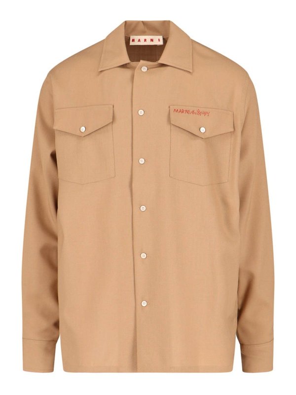 Marni: Hemden - Hemd - Beige