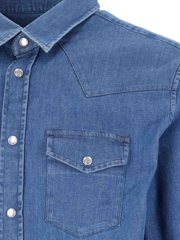 シャツ - ブルー shop online: TOM FORD