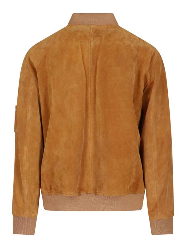 VERSACE: bombers online - Suede Bomber Jacket