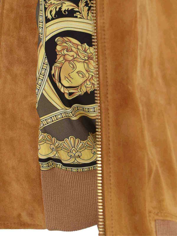 VERSACE buy online Suede Bomber Jacket