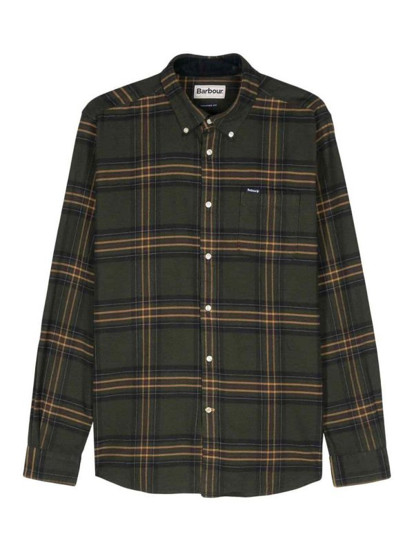 BARBOUR: camicie - Camicia in cotone a quadri di Portsdown