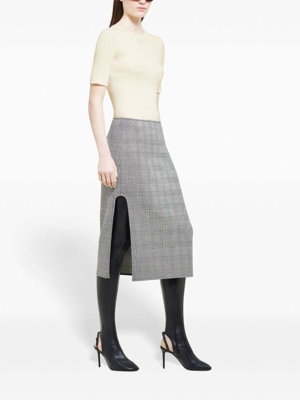 The Best Shops Courreges: Tops & Tank tops - Cotton And Wool Solar Top