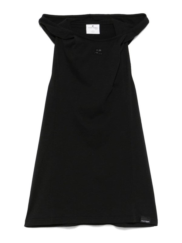 Courreges: Tops y camisetas sin mangas - Top - Negro