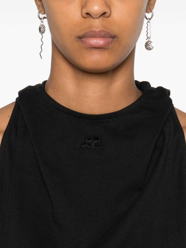 Courreges: Tops y camisetas sin mangas online - Top - Negro